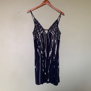 Free People Navy Sequin dress size M